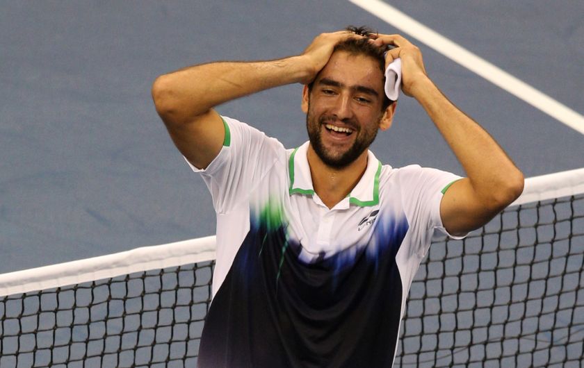 Marin Cilic from Coatia wins the 2014 Men's US Open Tennis Championship over Japanese player Kei Nishikori in a straight sets victory for his first ca